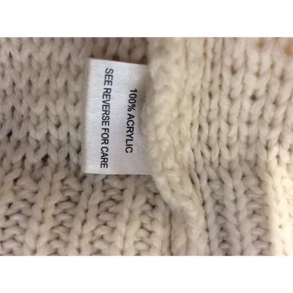 MAD For Me Shoulder Cut Out Dress Women Small Cream Acrylic Off Shoulder - Picture 5 of 5